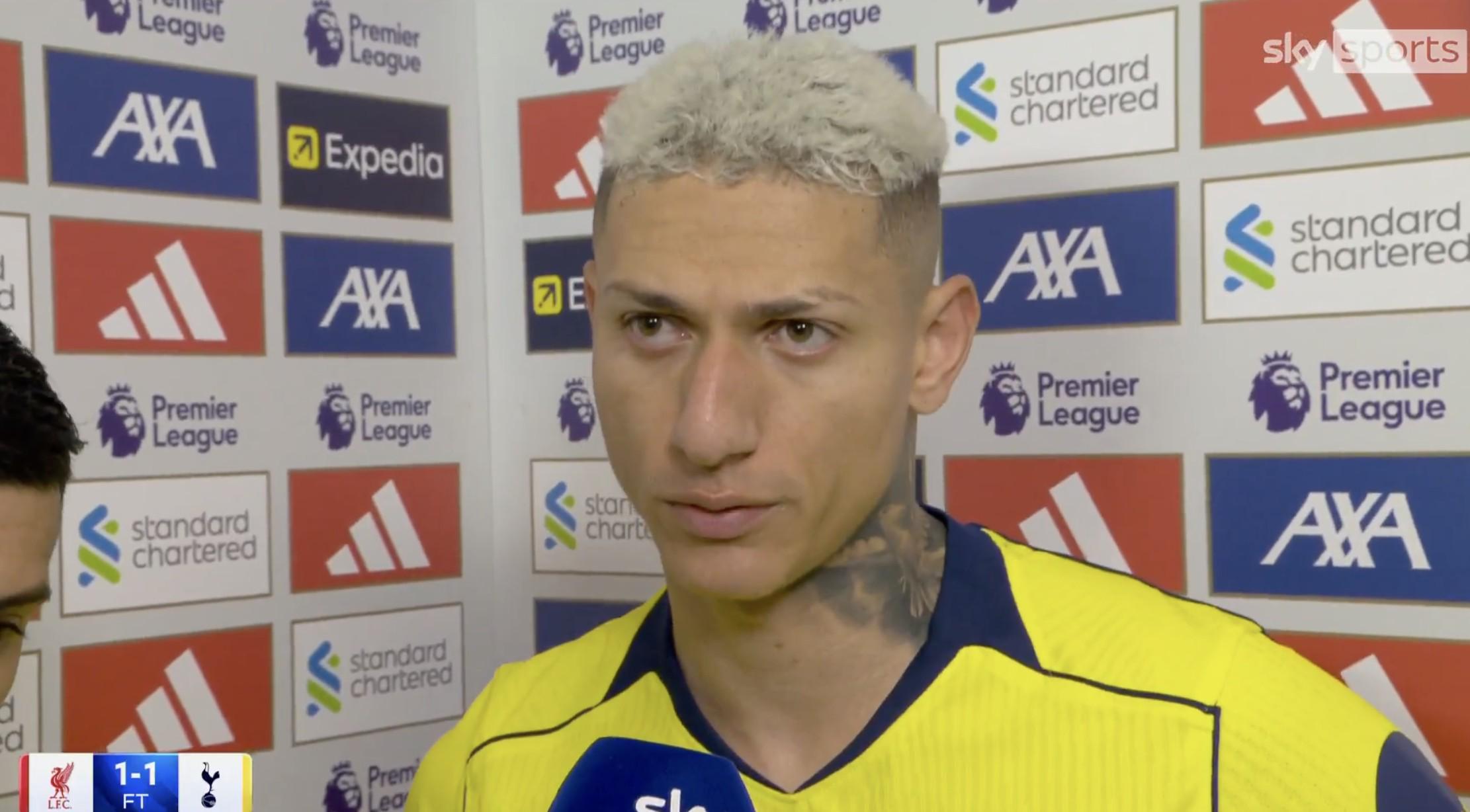 里沙利松：我喜欢对阵强队，这对我来说是一个很好的机会